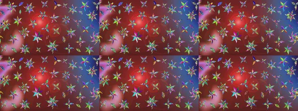 Kahverengi ve kırmızı renkte çiçekler. Sevimli çiçek raster deseni. Düz Çiçek Elementleri Tasarımı. Renk Bahar Teması eskiz şablonu.