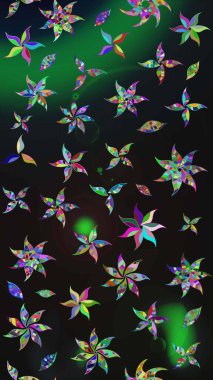 Raster illüstrasyonu. Güzel kumaş deseni. Bahar çiçekli güzel bir çiçek deseni..