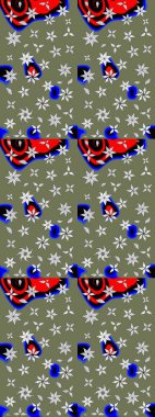 Güzel eskiz şekli. Yazdır. Düz Çiçek Elementleri Tasarımı. Raster çiçekli arka plan. Güzel kumaş deseni. Renkli Yaz Teması çizim şablonu.