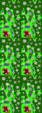 Raster illüstrasyonu. Çizim kalıbı. Organik motif arka planı. Ultraviyole kumaş deseni.