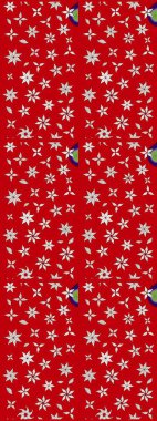 Renkli kırmızı ve nötr çizim kalıbı. Elle çizilmiş sonbahar çiçeği deseni. Tekstil ve kapak tasarımı için mükemmel. Kırmızı ve nötr renklerde çiçekler. Doodle tarzı.