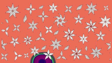 Tekstil, tebrik kartı, boyama kitabı, telefon kılıfı baskısı için kullanılabilir. Raster Henna dövme stili. Kızılderili desenli desenli desenli şal deseni. Etnik Mandala süsü.