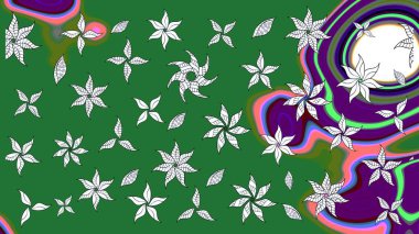 Kumaş, duvar kağıdı ve kağıt üzerine baskı yapmak için gelişen arka plan. Eski usul küçük çiçekli şirin bir eskiz deseni. Raster illüstrasyonu. Moda arka planında parlak buketler.