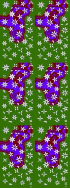 Anti-stres için soyut örnek sayfası. Yeşil renklerde. Raster illüstrasyonu.