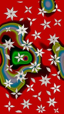 Yumuşak fayans. Paketleme, tekstil, duvar kâğıdı için çiçek eskizi. Klasik çiçek desenli. Yumuşak pamuk tasarımı. Raster taze dokusu.