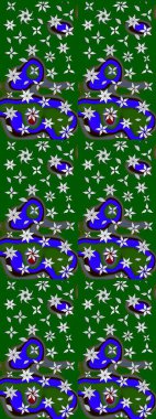 Yeşil renklerde. Raster illüstrasyonu. Çiçek. Taslak dekoratif arka plan, çiçek mandala.