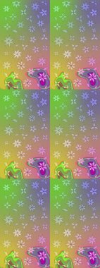 Raster illüstrasyonu. Renkli Bahar Teması eskiz kalıbı. Çiçekli çiçek deseni, suluboya. Düz Çiçek Elementleri Tasarımı. Tarafsız renklerde çiçekler.