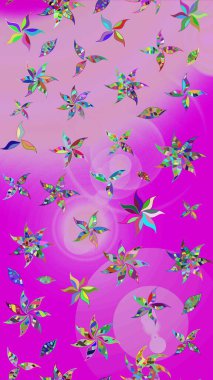 Yumuşak, bahar çiçekli arka plan. Çiçekli karalama şeklinde Raster çiçek deseni. Tarafsız renklerde çiçekler.