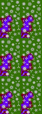 Bahar mevsimi. Yeşil renkli çiçekler. Nazik romantik baskı. Tatil havası. Raster güzel bir çiçek deseni çiziyor..