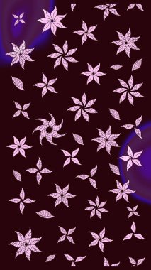 Eskiz Vintage Çiçek Deseni. Raster Kalça dokusu deseni.