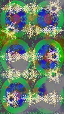 Renkli arka planda kar taneleri. Kar tanesi ikonu, izole edilmiş. Raster kar tanesi ikonu. Düz dizayn. Raster illüstrasyonu.