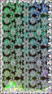 Gri renkli etnik çiçeklerle kusursuz bir desen. Raster Çiçek İllüstrasyonu güzel tekstil..