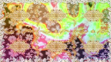 Geleneksel oryantasyon süsü. Klasik klasik klasik arka plan. Kusursuz klasik raster altın desenli. Tarafsız renklerde ve altın elementlerle.