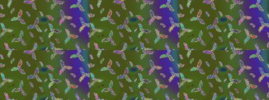 Raster kar taneleri arka plan. Raster resim. Kar tanesi renkli desen. Renk arka plan üzerinde izole soyut kar taneleri ile düz tasarım. Snowflakes desen.