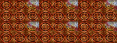 Kahverengi, turuncu ve kırmızı renkli kar taneleri. Raster illüstrasyonu. Yılbaşı Biçimi.