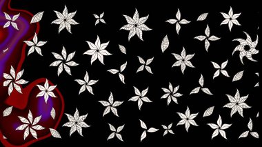 Çiçek deseni. Şatafatlı bahar bahçesi dokusu. Flower eskiz arka planı. Raster illüstrasyonu.