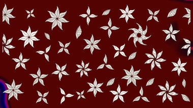 Çiçekli çiçek deseni, suluboya. Küçük çiçekte güzel bir çiçek deseni var. Raster deseni.