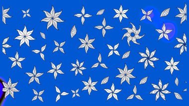 Sevimli küçük çiçek desenle. Raster resim. Çiçek desenli çiçek ve yaprakları ile.