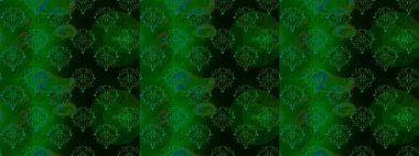 Yeşil, siyah ve mavi renkte çiçekler. Nazik, narin çiçek arkaplanı. Raster çiçek desenli ve çiçekli..