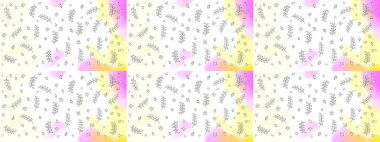 Suluboya, elle çizilmiş. Eskiz arkaplan modeli. Beyaz, nötr ve bej renkli yapraklı yabani çiçekler. Raster illüstrasyonu.