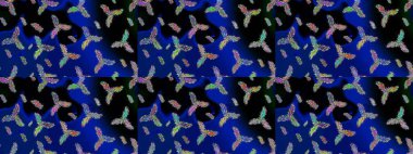 Düz kar karalama ikonları, kar taneleri silueti mavi, siyah ve yeşil renklerde Noel afişi, kartlar. Yeni yıl kar tanesi. Güzel soyut kar tanesi raster tasarımı..