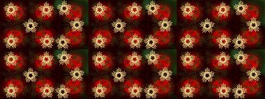 Karla süslenmiş Noel kar taneleri. Raster illüstrasyonu. Noel şenliği arka planı.