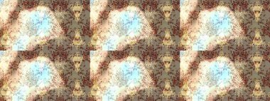 Raster illüstrasyonu. Renkli arka planda izole tatlı kar taneleri. Soyut mandala ya da tuhaf kar tanesi çizgisi sanat tasarımı.