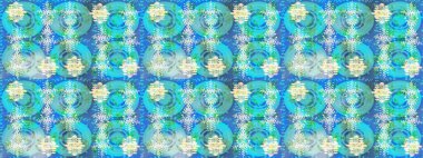 Yeni yıl kar tanesi. Mavi, nötr ve yeşil renkler üzerine şirin soyut kar tanesi raster tasarımı. Düz kar karalama ikonları, kar taneleri silueti Noel afişi için, kartlar.