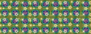 Raster illüstrasyonu. Altın elementli mavi, yeşil ve nötr renklerde klasik eskiz deseni.