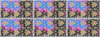 Kusursuz oryantal klasik altın desen. Gri ve nötr renklerde altın tekrarlayan elementler içeren Raster soyut arkaplanı.