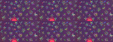 Çiçek deseni duvar kağıdı, desen dolguları ve web sayfası arka planı için kullanılabilir. Şekil verilmiş çiçeklerle eskiz deseni. Süslü zentangle çizim dokusu, soyut çiçeklerle süslenmiş..