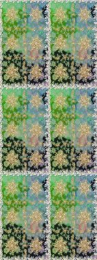 Kusursuz oryantal klasik altın desen. Gri ve nötr renklerde altın tekrarlayan elementler içeren Raster soyut arkaplanı.