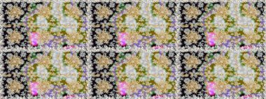 Geleneksel oryantasyon süsü. Klasik klasik klasik arka plan. Kusursuz klasik raster grisi, nötr ve altın desenli.