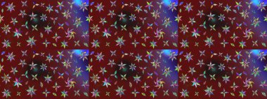 Renkli grunge, renkli ve kahverengi çiçeklerle soyut bir arka plan oluşturur. Nakış desenli çiçek deseni. İzler, kumaş, duvar kağıtları, tekstil için raster dokusu.