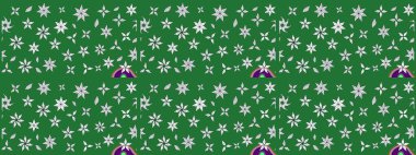 Yeşil ve nötr renkte güzel çiçekli eskiz deseni, suluboya çiçek deseni, duvar kağıdı, kart veya kumaş için fayanslı. Raster..