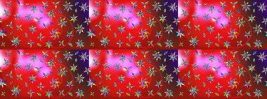 Raster. Zarif, parlak ve eskiz kırmızı ve pembe çiçek desenli tasarım. Sabıka baskıları, bebek kıyafetleri, duvar kâğıtları, paket kutuları vb..