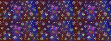 Suluboya çizim kalıbı. Mor renkli çiçekler ve suluboya tarzda mor renkler. Çiçek izi.