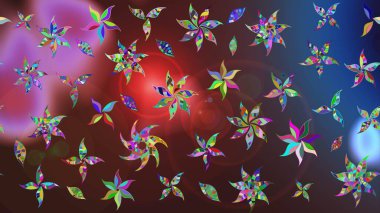 Tekrar eden çiçek arkaplanı, zarif kahverengi ve mor çiçek duvar kağıdı. Kahverengi ve mor renkler üzerine çiçek desenli eskiz, el yapımı papatyalar, papatyalar..