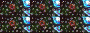 Sevimli çiçek raster deseni. Renkli çiçekler. Renkli Bahar Teması eskiz kalıbı. Düz Çiçek Elementleri Tasarımı.