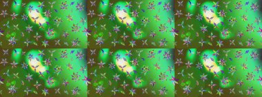 Renkli Bahar Teması eskiz kalıbı. Düz Çiçek Elementleri Tasarımı. Raster..