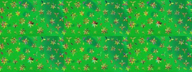 Küçük çiçekteki sevimli çiçek deseni. Renkli çiçekler. Raster illüstrasyonu.