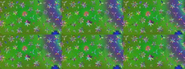 Çiçekli eskiz deseni, suluboya çiçek deseni, sevimli çiçek, duvar kağıdı, kart ya da kumaş için fayanslı. Raster - stok.