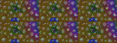 Küçük çiçekteki sevimli çiçek deseni. Renkli çiçekler.