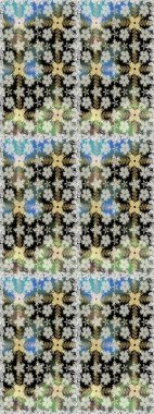 Çiçekli karalama şeklinde Raster çiçek deseni. Yumuşak, bahar çiçekli arka plan. Gri ve nötr renkte çiçekler.