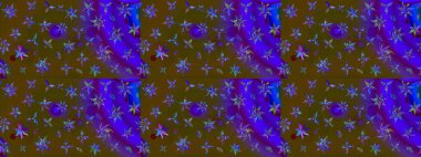 Kahverengi ve mor renkli çiçekler. Elle boyanmış suluboya resim çizimi çiçekler ve bitkiler.