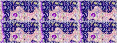 Düz Çiçek Elementleri Tasarımı. Renkli Yaz Temalı Kusursuz Arkaplan. Sevimli çiçek raster deseni. Tarafsız ve mavi renkte çiçekler.