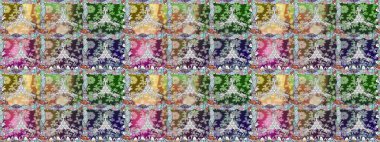 El yapımı çiçek ve bitki koleksiyonu. Şirin karalama çiçekleri olan kusursuz çiçek desenleri. Raster illüstrasyonu. Çizim stili tarafsız ve gri renklerde. Raster illüstrasyonu.