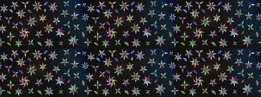 Gri ve mavi renkte çiçekler. Raster illüstrasyonu. Düz Çiçek Elementleri Tasarımı. Çiçek desenli çizim. Renkli Bahar Teması eskiz kalıbı. Asya tekstil tarzında.