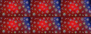 Çiçek desenli çizim. Raster illüstrasyonu. Asya tekstil tarzında. Güzel kumaş deseni. Renkli Bahar Teması eskiz kalıbı. Düz Çiçek Elementleri Tasarımı.