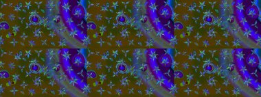 Arkaplan dokusu, duvar kağıdı, kahverengi ve yeşil renkli çiçek teması. Soyut etnik raster çizim kalıbı. Kabile sanatı boho baskısı, klasik çiçek arkaplanı.